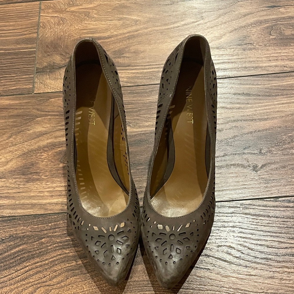 Nine West Brown Cutout Heels